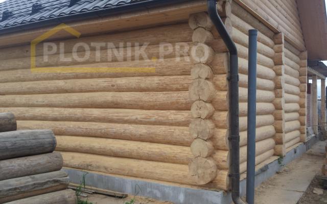 Шлифовка рубленной бани