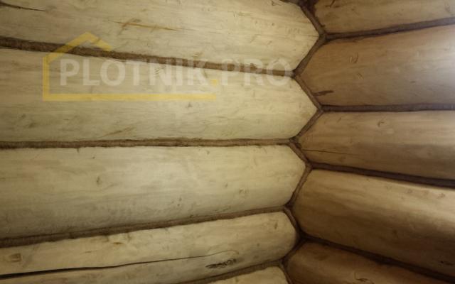 Пробивка сруба ручной рубки