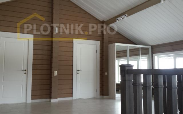 Отделка дома из клееного бруса