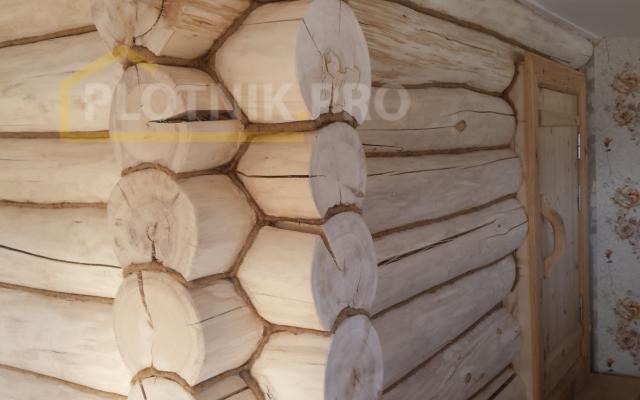 Шлифовка сруба ручной рубки