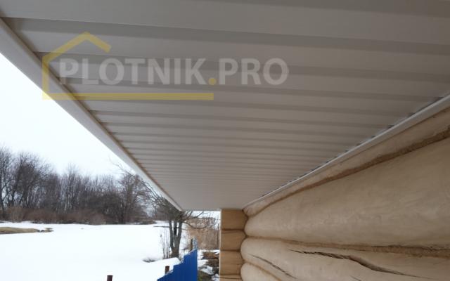 Пробивка рубленного бревна