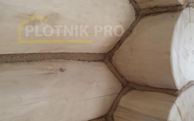 Шлифовка сруба ручной рубки